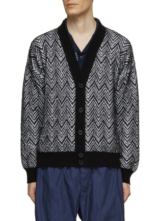 Main View - Click To Enlarge - MISSONI - Sequined Chevron Button Up Cardigan