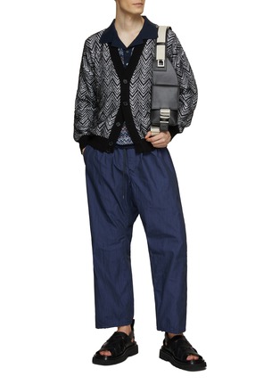 Figure View - Click To Enlarge - MISSONI - Sequined Chevron Button Up Cardigan