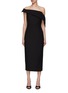Main View - Click To Enlarge - ROLAND MOURET - Off-Shoulder Wool Silk Midi Dress