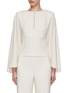 Main View - Click To Enlarge - ROLAND MOURET - Long Sleeve Satin Crepe Top