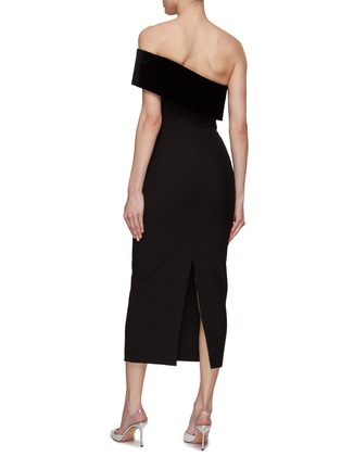 Back View - Click To Enlarge - ROLAND MOURET - Off-Shoulder Midi Dress