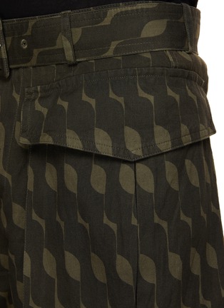  - DRIES VAN NOTEN - Belted Toile Cotton Linen Shorts