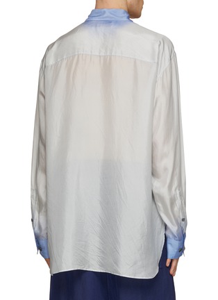 Back View - Click To Enlarge - DRIES VAN NOTEN - Oversized Gradient Print Lightweight Silk Shirt