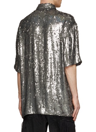 Back View - Click To Enlarge - DRIES VAN NOTEN - Paillettes Embellished Loose Fit Shirt