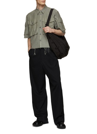 Figure View - Click To Enlarge - DRIES VAN NOTEN - Bellow Pockets Cropped Shirt