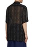 Back View - Click To Enlarge - DRIES VAN NOTEN - Criss Cross Sequin Embroidered Loose Fit Shirt