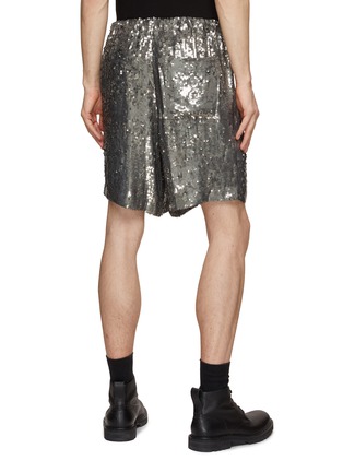 Back View - Click To Enlarge - DRIES VAN NOTEN - Paillettes Embellished Loose Fit Drawstring Shorts