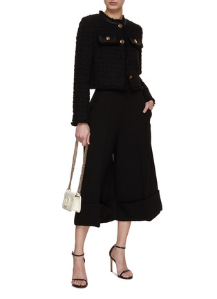 Figure View - Click To Enlarge - BALMAIN - Cropped Double Crepe Pants