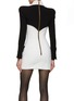 Back View - Click To Enlarge - BALMAIN - Trompe-L'oeil Spencer-Effect Dress
