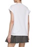 Back View - Click To Enlarge - BALMAIN - Crystal Embellished Paisley Cotton T-Shirt