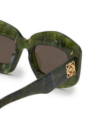 Detail View - Click To Enlarge - LOEWE - Chunky Anagram Rectangle Acetate Sunglaases