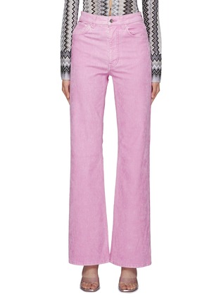 Main View - Click To Enlarge - PACO RABANNE - Flocked Denim Jeans