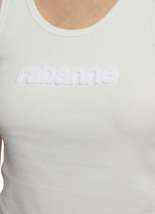  - PACO RABANNE - Textured Logo Ribbed Tank Top