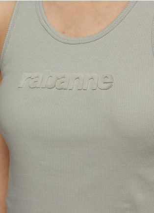  - PACO RABANNE - Textured Logo Ribbed Tank Top