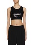 Main View - Click To Enlarge - PACO RABANNE - All Over Paillettes Cropped Tank Top