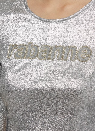  - PACO RABANNE - Embellished Cropped Lurex Top