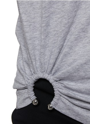  - PACO RABANNE - Asymmetric Ring Detail Cotton T-Shirt