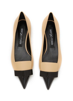 Detail View - Click To Enlarge - SERGIO ROSSI - Sr1 Leather Ballerina Flats