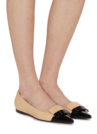 Figure View - Click To Enlarge - SERGIO ROSSI - Sr1 Leather Ballerina Flats