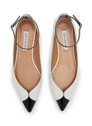 Detail View - Click To Enlarge - AQUAZZURA - Pinot Leather Ballerina Flats