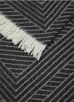 Detail View - Click To Enlarge - TOTEME - Striped Monogram Wool Scarf