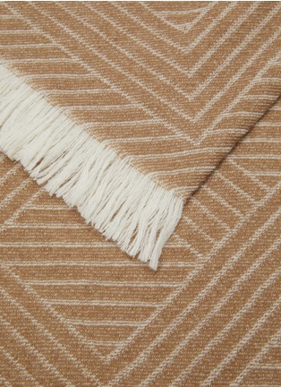 Detail View - Click To Enlarge - TOTEME - Striped Monogram Wool Scarf