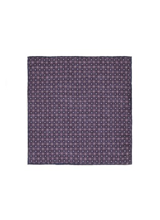 Figure View - Click To Enlarge - BRUNELLO CUCINELLI - Dotted Chequered Silk Pocket Square