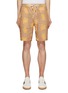 Main View - Click To Enlarge - SCOTCH & SODA - Coral Print Cotton Linen Bermuda Shorts