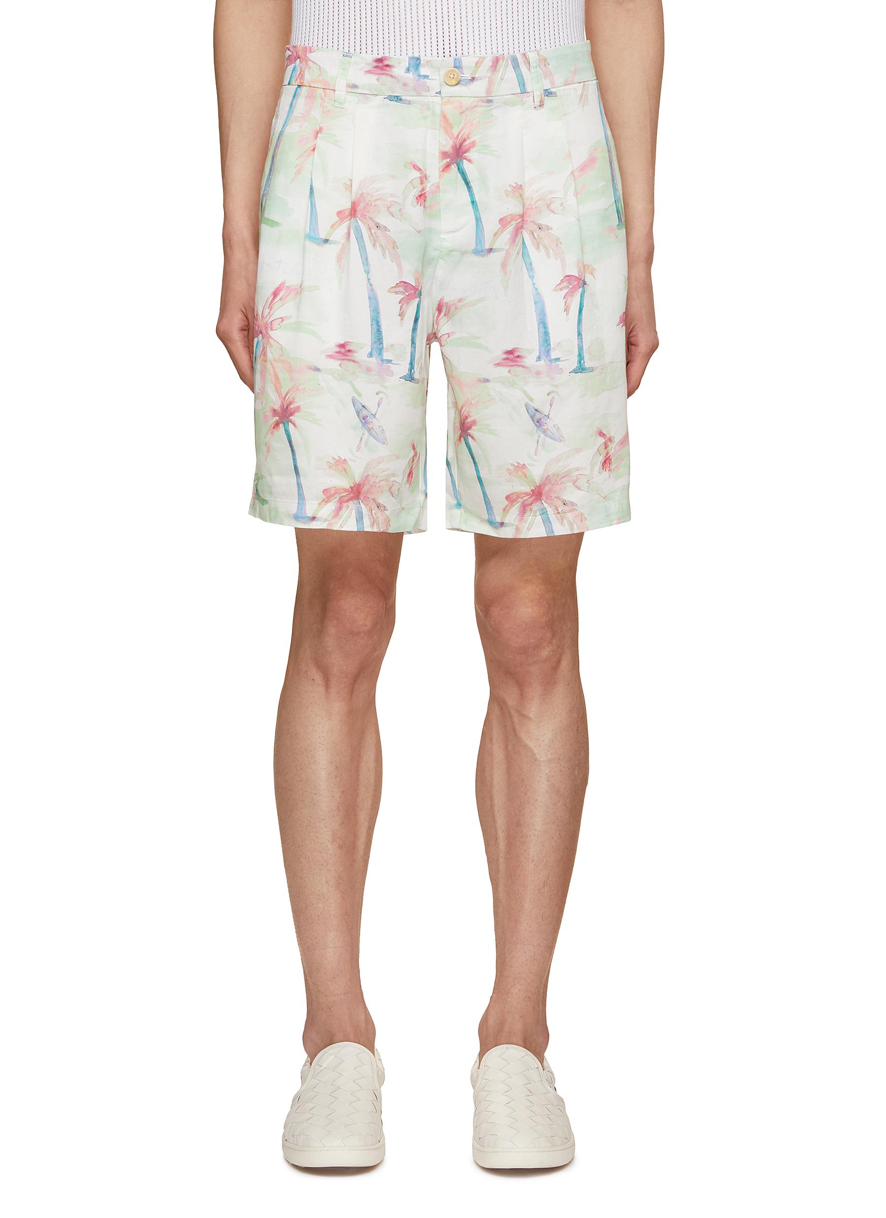 Pleated Bermuda Shorts