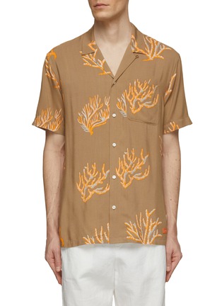 Main View - Click To Enlarge - SCOTCH & SODA - Coral Short Sleeve Shirt