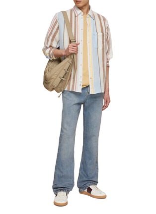 Figure View - Click To Enlarge - SCOTCH & SODA - Striped Crinkled Voile Cotton Shirt