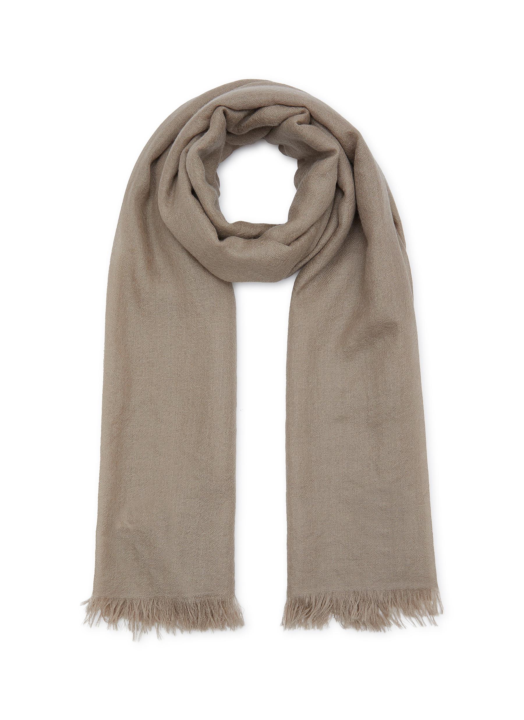 Brunello Cucinelli fringed cashmere throw - Grey