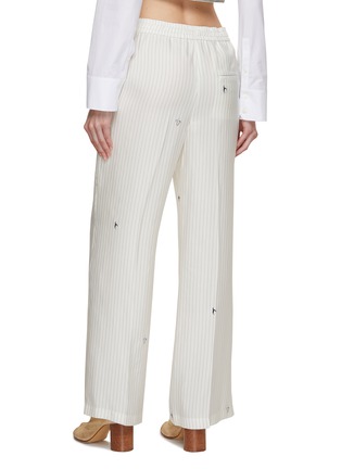 Back View - Click To Enlarge - LOEWE - x Suna Fujita Penguin Embroidered Striped Pyjama Pants