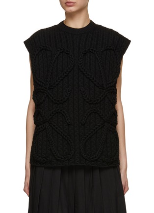 Main View - Click To Enlarge - LOEWE - Anagram Knit Vest