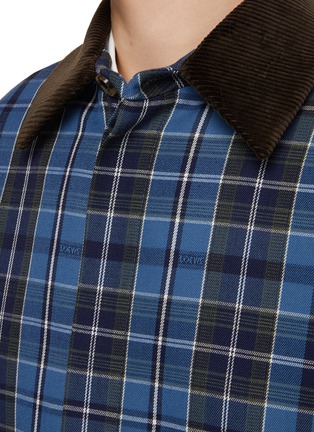  - LOEWE - Corduroy Collar Plaid overshirt