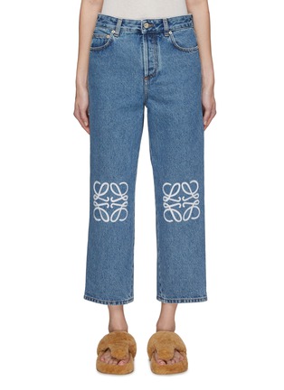 Main View - Click To Enlarge - LOEWE - Anagram Cropped Jeans