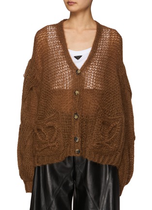 Main View - Click To Enlarge - LOEWE - Anagram Knit Cardigan