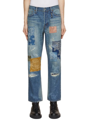 Main View - Click To Enlarge - FDMTL - Bandana Patch Sashiko Jeans