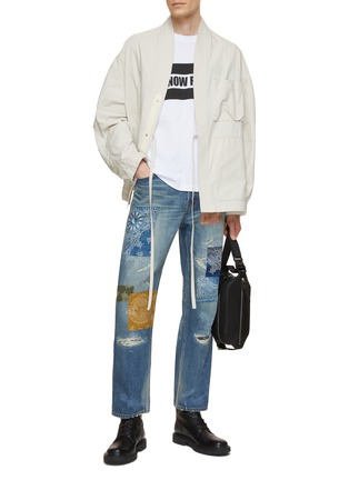 Figure View - Click To Enlarge - FDMTL - Bandana Patch Sashiko Jeans