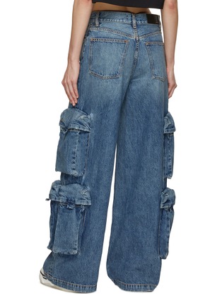 Back View - Click To Enlarge - AMIRI - Large Cargo Pocket Wide Leg Jeans