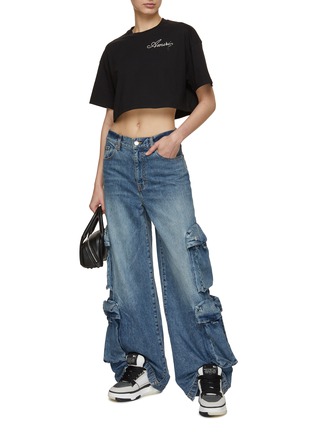 Figure View - Click To Enlarge - AMIRI - Large Cargo Pocket Wide Leg Jeans