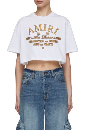 Main View - Click To Enlarge - AMIRI - New Logo Front Cropped T-Shirt