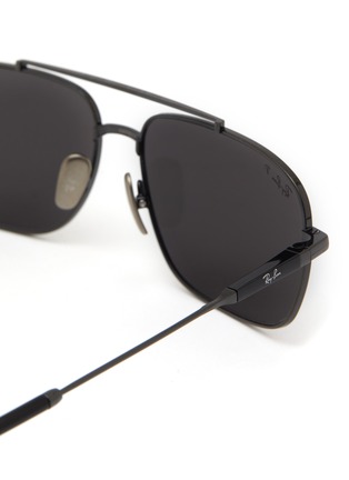 Detail View - Click To Enlarge - RAY-BAN - Micheal Titanium Pillow Frame Sunglasses