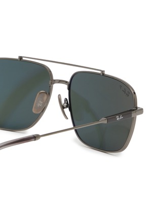 Detail View - Click To Enlarge - RAY-BAN - Michael Metal Pillow Sunglasses