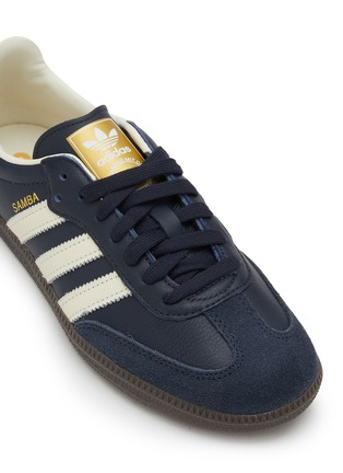 Detail View - Click To Enlarge - ADIDAS - Samba OG Gum Sole Leather Sneakers