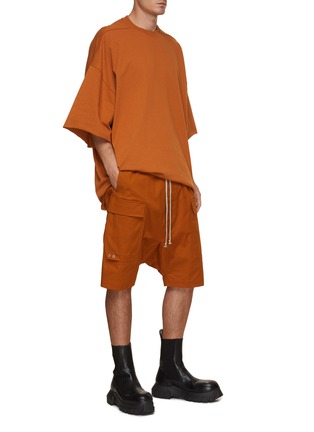 Figure View - Click To Enlarge - RICK OWENS  - Cargo Pod Dropped Crotch Shorts