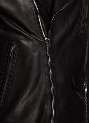  - RICK OWENS  - Luke Stooge Leather Biker Jacket