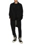 Figure View - Click To Enlarge - RICK OWENS  - Drawstring Dropped Crotch Cropped Pants