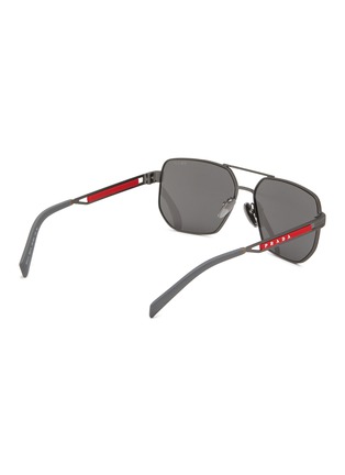 Figure View - Click To Enlarge - PRADA - Matte Gunmetal Sunglasses
