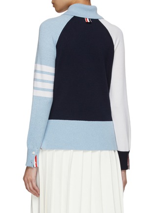 Back View - Click To Enlarge - THOM BROWNE  - Colour Block 4 Bar Stripe Pullover